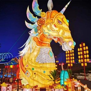 Ngokwezifiso Horse Lantern Chinese Traditional Lantern Festival Decoration