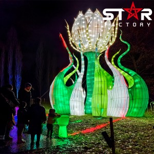 Популарна изложба на фенери за традиционален кинески фестивал на отворено