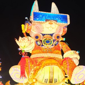 Decoración de lanternas de animais de coello de ano novo chinés Festival de lanternas de animais iluminados