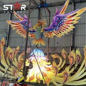 Festivalul chinezesc decor în aer liber animal Phoenix lanternă