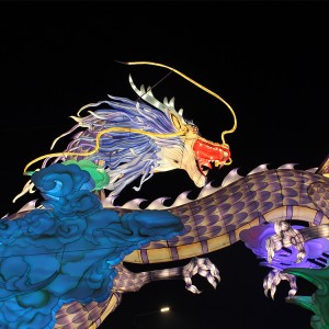 Holiday Chinese Fabric Dragon Lantern