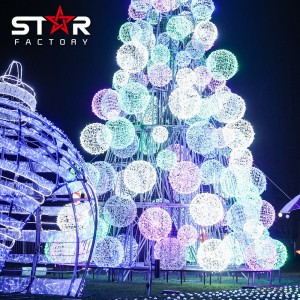 Фестивална LED декорация с карикатурен фенер за коледно дърво за продажба