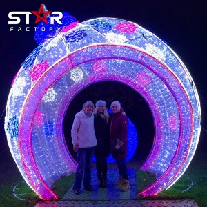 Wetterdichte Sineeske Silk Lantern mei LED-ljochten Nijjier Festival Lanterns