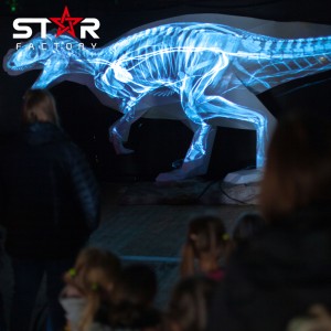 Top Qualitéit Populär Produit Luminous Dinosaurier Statue Rides Dinosaurier