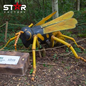 Exposição de insetos do parque temático Modelo animatrônico realista de abelha