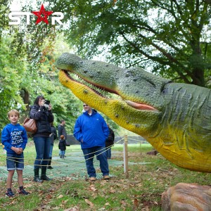 Model animal de simulare de crocodil cu telecomandă animatronic în mărime naturală
