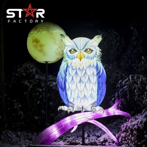 Park Decoration Animal Silk Lantern Animal Owl Festival Lantern