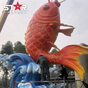 Umgangatho ophezulu owaziwayo weResin Sea Animal Fish Animal Sculpture