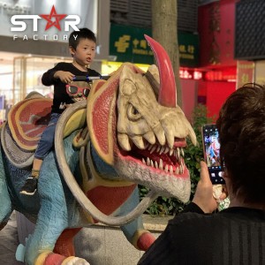 Parque infantil personalizado para equipos de dinosauros Dinosaurio de montar artificial