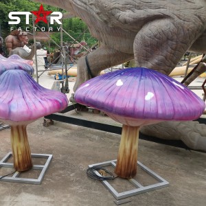 Resina Artesanato Fábrica Chinesa Escultura de Cogumelo de Fibra de Vidro