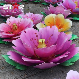 चिनियाँ नयाँ वर्ष एलईडी रेशम फूल लालटेन चीन लालटेन महोत्सव