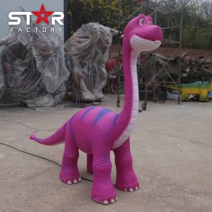 Lifesize Art Craft lasikuituinen LED-dinosauruksen patsas