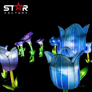 Led Outdoor Spring Festival Tkanina jedwabna Flower Lantern Festival Show