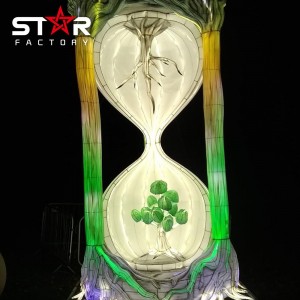 Customзенчәлекле дизайн Кытай LED фестивале Ефәк Гургласс фонарь