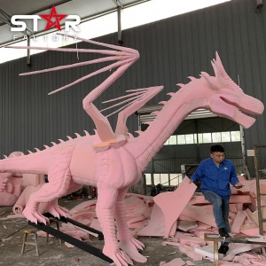Parque temático Modelo realista Animatronic Dinosaur Simulation Dragon Model
