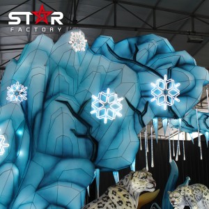 Коледен фенер на китайския фестивал Zigong на открито