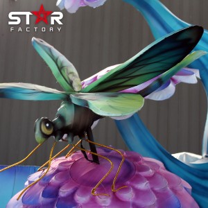 Božični festival luči Insect Dragonfly Silk Lantern Show