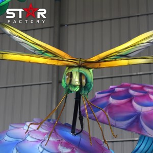 Christmas Lantern Show Insect Dragonfly Silk Lantern Festival