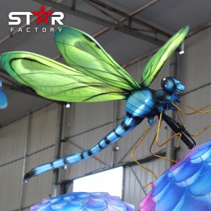 Julelanterneshow Insekt Dragonfly Silk Lanterne Festival