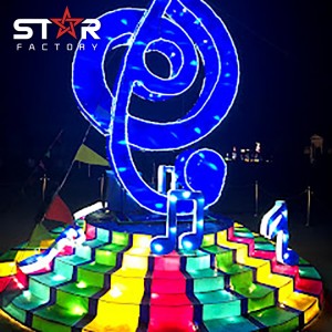 Personalizacja na zewnątrz Chiński festiwal latarni parkowych Kwiatowa jedwabna latarnia