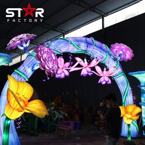 Ліхтар із квітковою аркою Zigong для Різдвяного фестивалю ліхтариків
