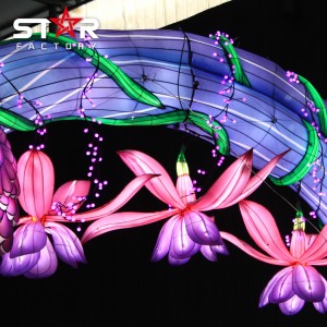 Lanternă cu arc de flori Zigong pentru festivalul felinarelor de Crăciun