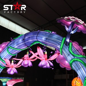 Lanterna de arco de flores de Zigong para o Festival de Lanternas de Nadal