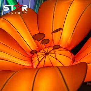 Chinese Theme Silk Lantern Led Flower Lighting Lantern Festival