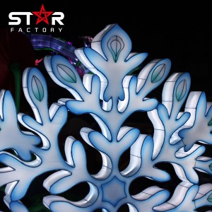 Sêwirana Nû ya Krîsmis Snow Flake Lantern For Christmas Lantern Show