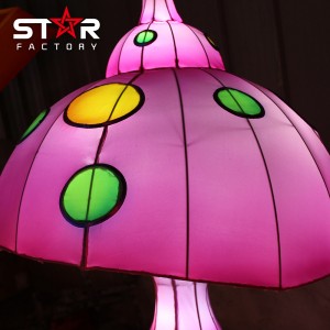 Spectacol de lumini chinezești Lanterne decorative cu flori Lanternă cu ciuperci în aer liber