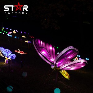 Parque Temático Exposición De Insectos Linterna De Mariposa Animatrónica Realista