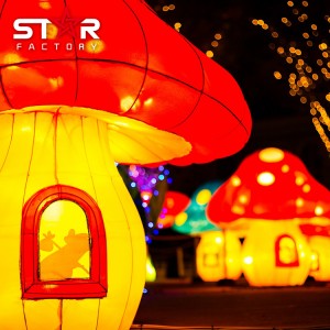 Chinese Light Show Dekorasyon na Flower Lantern Panlabas na Mushroom Lantern