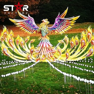 Festival chinês decoração ao ar livre animal lanterna Phoenix
