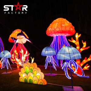 Չինական Light Show Դեկորատիվ Ծաղկի Լապտերներ Բացօթյա Սնկով Լապտեր