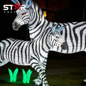 Фестиваль дәстүрлі нейлон қытай жануар жирафтары фонарь