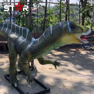 Realistisk Animatronic Dinosaurie För Jurassic Theme Park