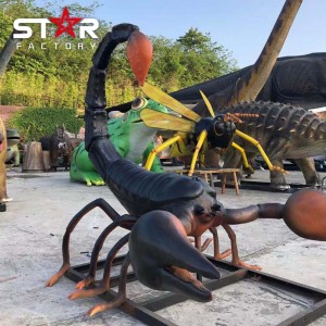 Okwu Park Animatronic ụmụ ahụhụ Animatronic Scorpion Animal Statue