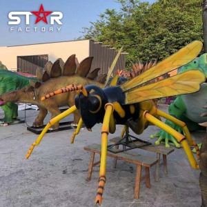 Parc à thème, exposition d'insectes, modèle d'abeille animatronique réaliste