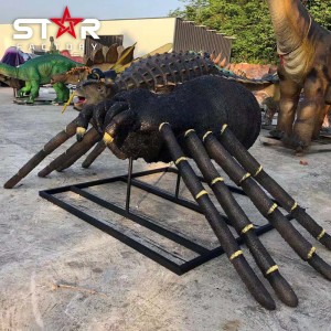 Ragno Animatronic modello grande ragno saltatore nero