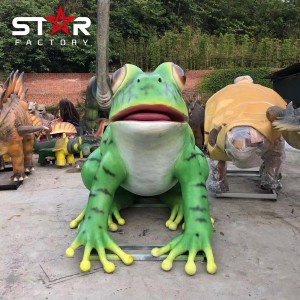 Animatronic Phoofolo Animated Frog Bakeng sa Serapa Mokhabiso