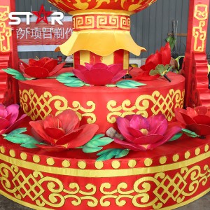 Nyår semester lykta dekoration kinesiska tyg lykta festival
