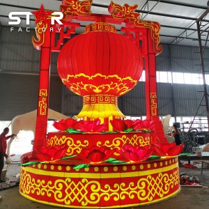 Sena l-Ġdida Holiday Fanal Dekorazzjoni Chinese Fabric Fanal Festival