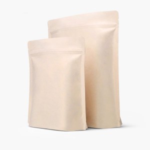 Cotton Paper Biodegradable Bag with zipper and Hang Hole