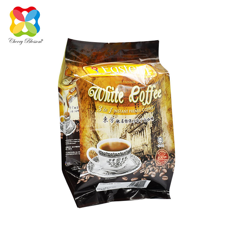 Side Gusseted Polypropylene Coffee Packaging Pouch Bags Side Gusset Plastic Bags ក្រុមហ៊ុនផលិតរោងចក្រ