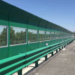 Vendita calda Barriera di rumore trasparente acrilica in foglia d'aluminiu Barriera di sonu di strada