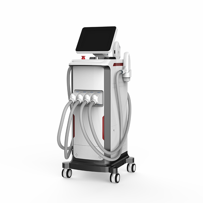 Multi-function diode laser + ipl opt e-light + q switch nd yag laser + rf radio frequency beauty beauty laser mochini