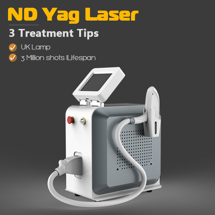 Nd Yag Nd Yag Laser Machine Q Switch Przenośna maszyna laserowa Nd Yag do usuwania tatuaży i zmian pigmentowych Wyróżniony obraz