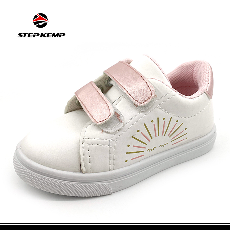 Txhaj PVC Outsole PU Upper Girls White Children's Kids Sport Shoe