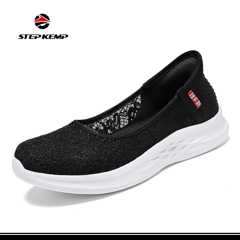Female Flyknit Fabric Sneakers Lady Leisure ati Comfort Loafer Shoes