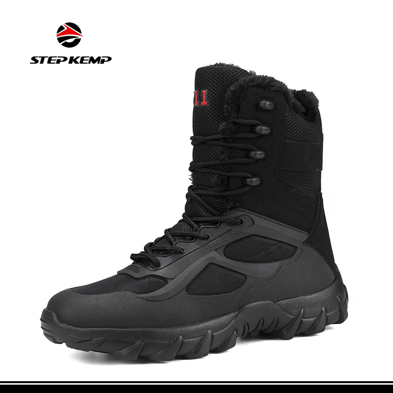 Sab nraum zoov Tactical Combat Training Waterproof Desert Leather Anti Slip Hiking Boots